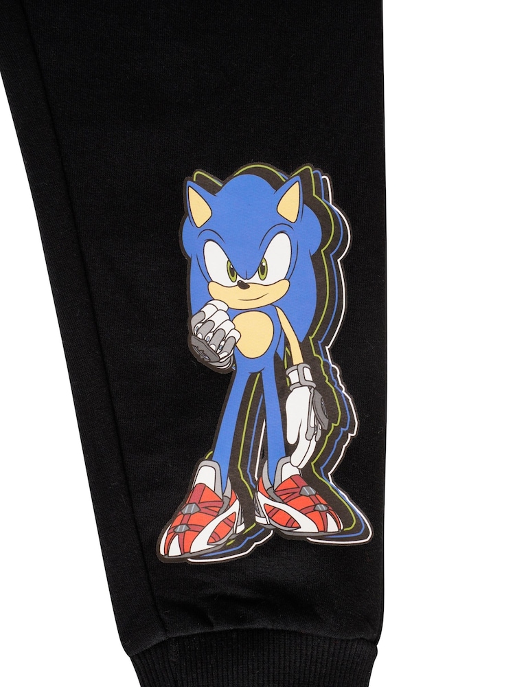 Brand Threads Black Sonic Prime Boys Loungewear Jogger Set - Image 4 of 4