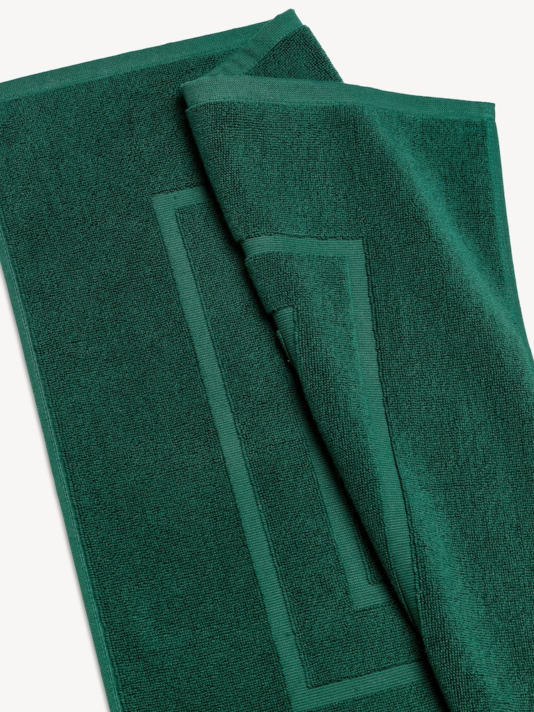 Christy Emerald Green Brixton 850GSM 100% Cotton Bath Mat - Image 2 of 2