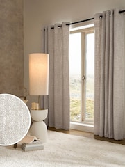 Natural Cosy Texture Super Thermal Eyelet Curtains - Image 1 of 5