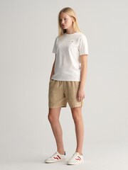 GANT White 100% Cotton Shield Logo T-Shirt - Image 3 of 6