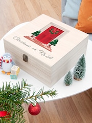 Personalised Festive Door Christmas Box by Treat Republic - Image 1 of 5