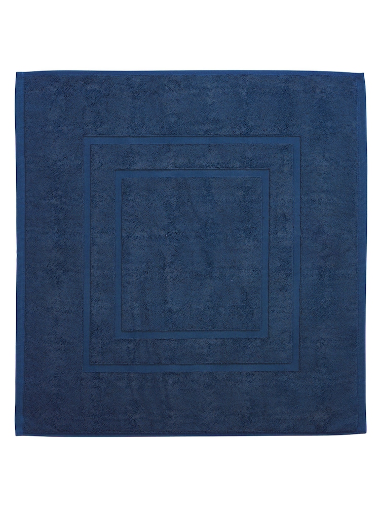 Christy Midnight Blue Brixton 850GSM 100% Cotton Bath Mat - Image 2 of 2