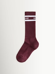 ANINE BING Red Sully Sporty Socks In Stripe - Image 1 of 1