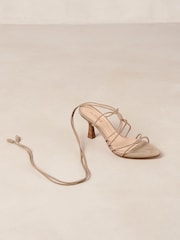 Alohas Nude Belinda Suede Sandals - Image 5 of 5