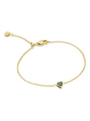 Abbott Lyon Gold Tone Mini Heart Birthstone Bracelet - Image 1 of 2