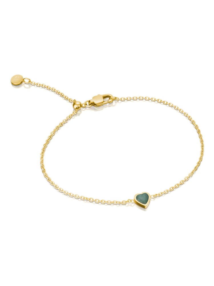 Abbott Lyon Gold Tone Mini Heart Birthstone Bracelet - Image 1 of 2