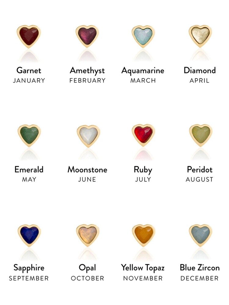 Abbott Lyon Gold Tone Mini Heart Birthstone Bracelet - Image 2 of 2