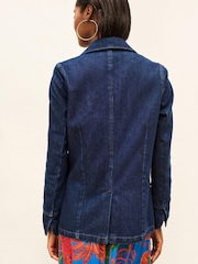 Denim Rinse Single Breasted Blazer - Image 3 of 5