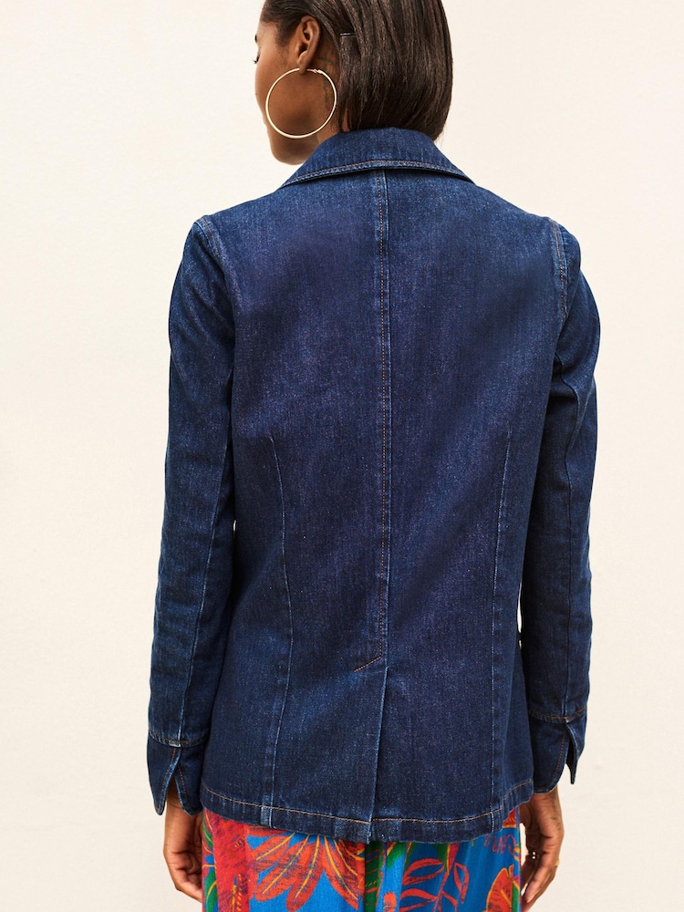 Rinçant denim - Blazer droit - Image 3 of 5