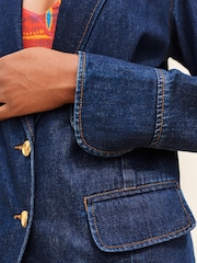 Denim Rinse Single Breasted Blazer - Image 4 of 5