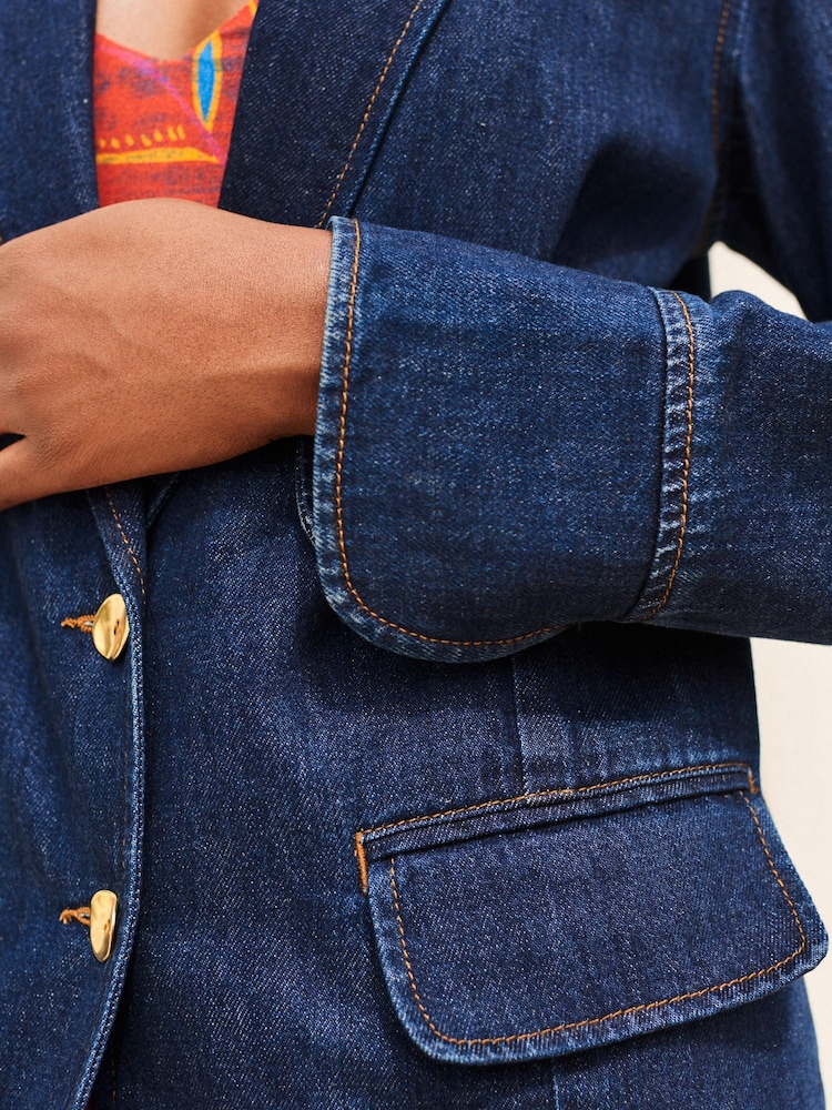 Rinçant denim - Blazer droit - Image 4 of 5