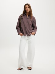 Cotton On Red Sloane Oversized Shirt - Image 1 of 4