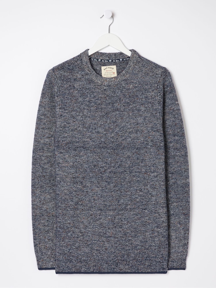 FatFace Blue Dawlish Denim Crew Jumper - Image 5 of 5 FatFace Blue Dawlish Denim Crew Jumper - Image 5 of 5