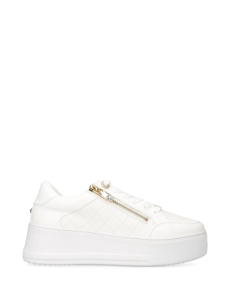 Carvela Jive Quilted Zip Trainers - Image 2 of 5