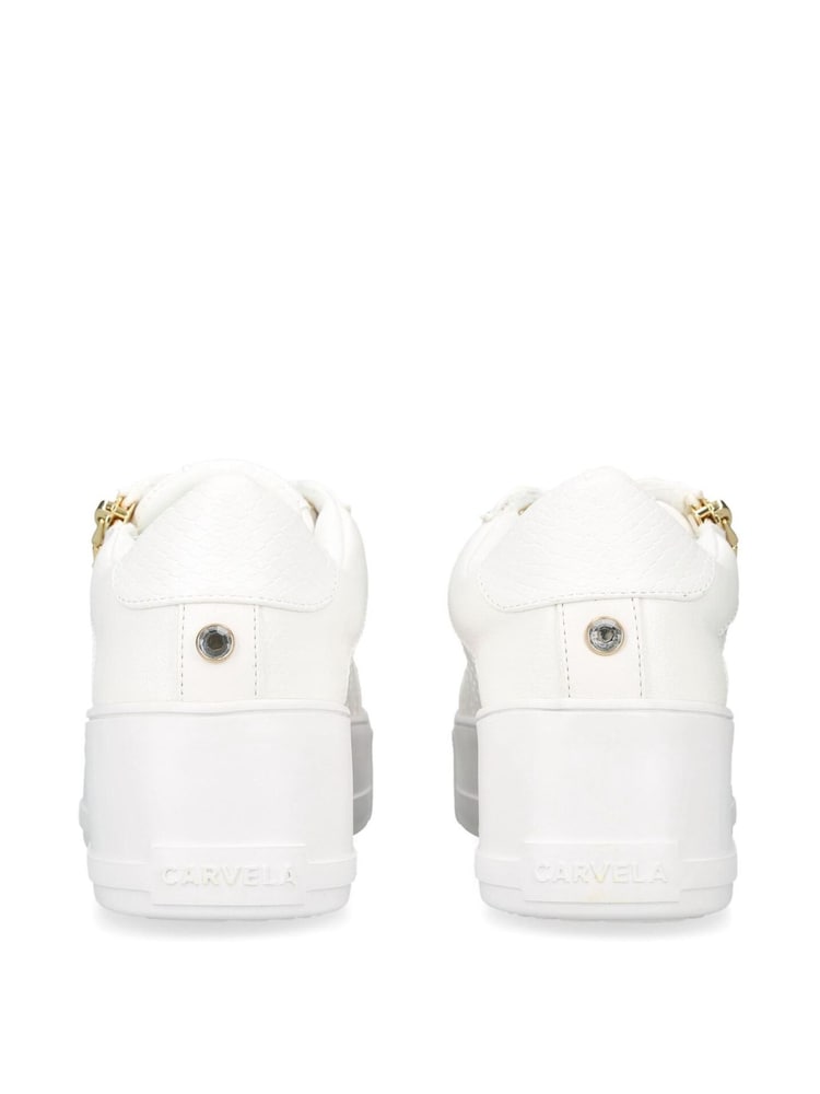 Biały - Pikowane buty sportowe Carvela Jive zapinane na zamek - Image 4 of 5