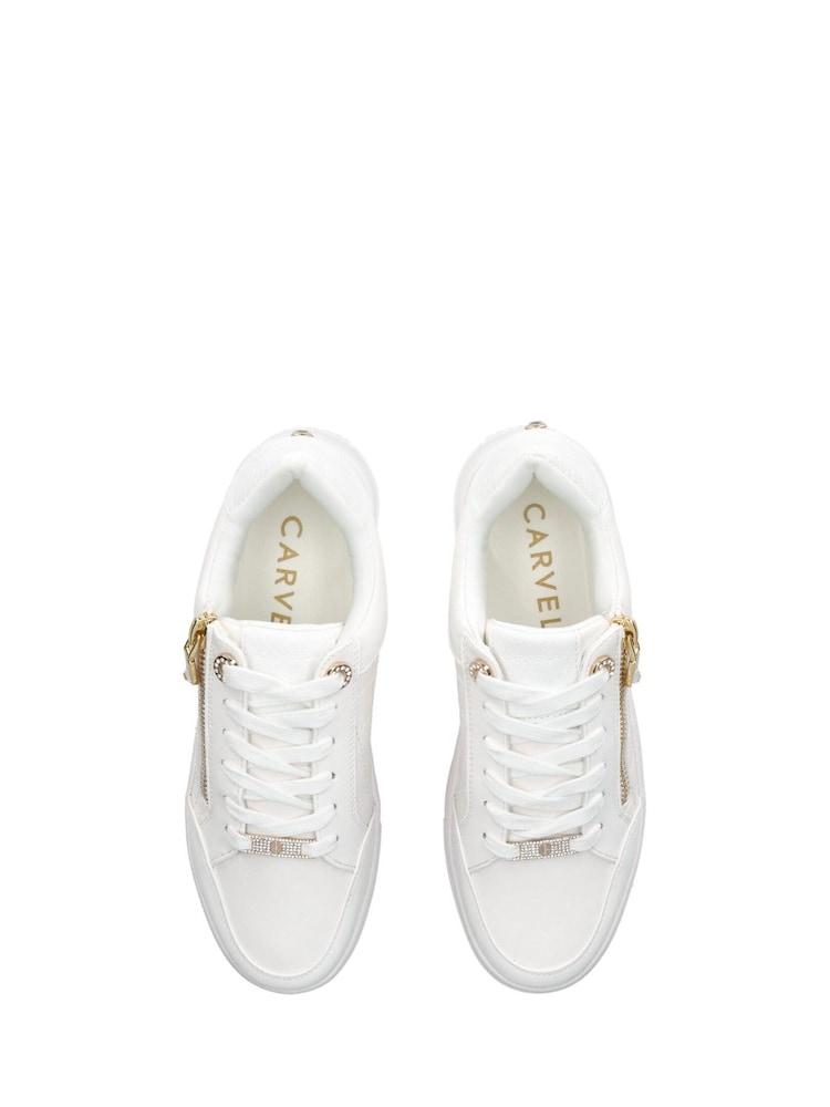 Carvela Jive Quilted Zip Trainers - Image 5 of 5