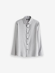 Grey Soft Touch Smart Long Sleeve Shirt (3-16yrs) - Image 1 of 3