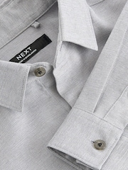 Grey Soft Touch Smart Long Sleeve Shirt (3-16yrs) - Image 3 of 3