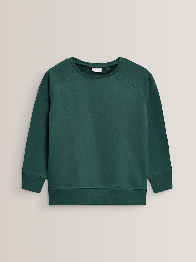 Green 1 Pack Crew Neck School Sweater (3-16yrs) - Image 1 of 2
