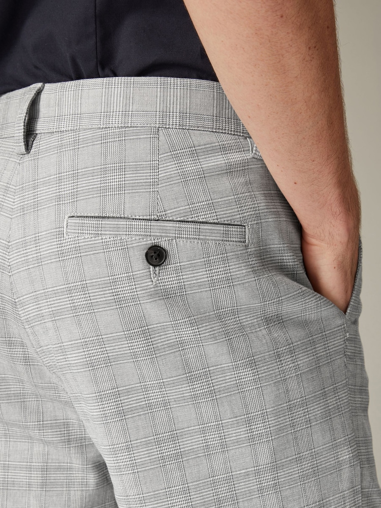 Vérification grise - Ajustement droit - Short chino stretch - Image 3 of 8