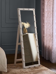 White Hollywood Light Up Freestanding Mirror - Image 5 of 9