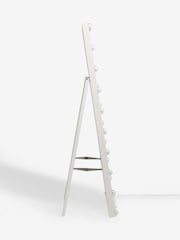 White Hollywood Light Up Freestanding Mirror - Image 8 of 9