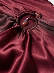 Mango Red Asymmetric Dress with Stone Detail - Image 7 of 7