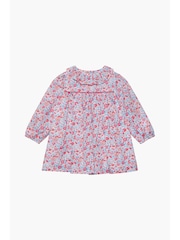 Trotters London Red Little Liberty Print Theresa Floral Cotton Willow Dress - Image 2 of 4