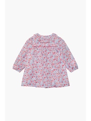 Trotters London Red Little Liberty Print Theresa Floral Cotton Willow Dress - Image 3 of 4