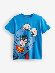 Blue Licensed Superman T-Shirt by Next (3-14yrs) - Image 1 of 3
