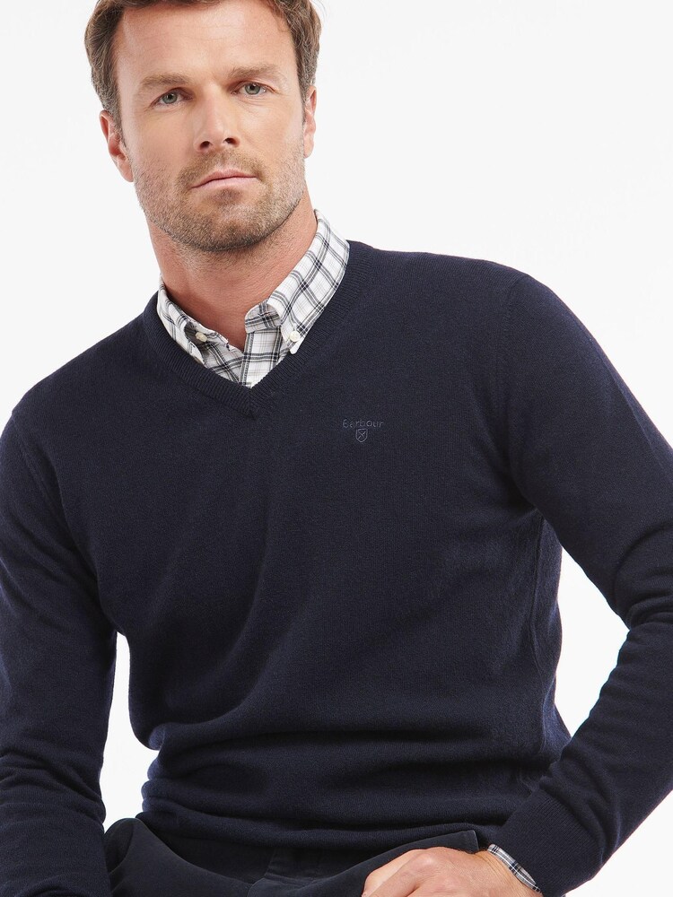 Barbour® Blue Ess Long Wool Jumper - Image 1 of 3