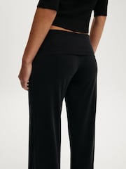 Cotton On Black Honey Fold Over Trousers - Image 3 of 5