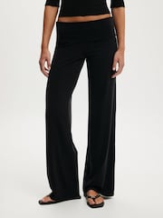 Cotton On Black Honey Fold Over Trousers - Image 4 of 5