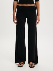 Cotton On Black Honey Fold Over Trousers - Image 5 of 5