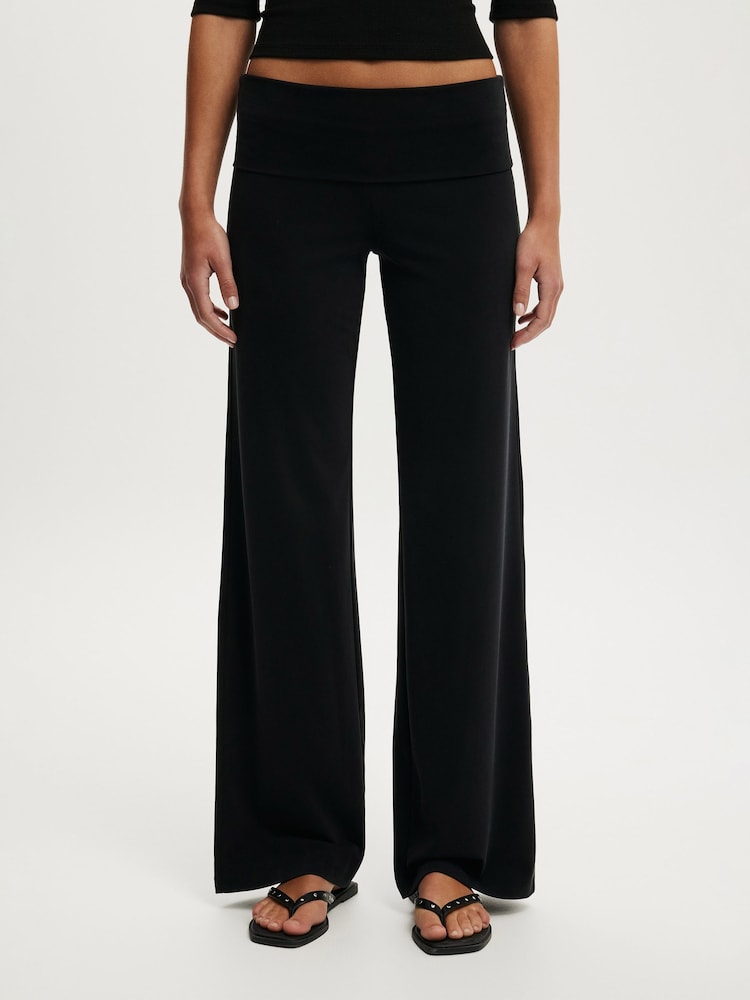 Cotton On Black Honey Fold Over Trousers - Image 5 of 5 Cotton On Black Honey Fold Over Trousers - Image 5 of 5