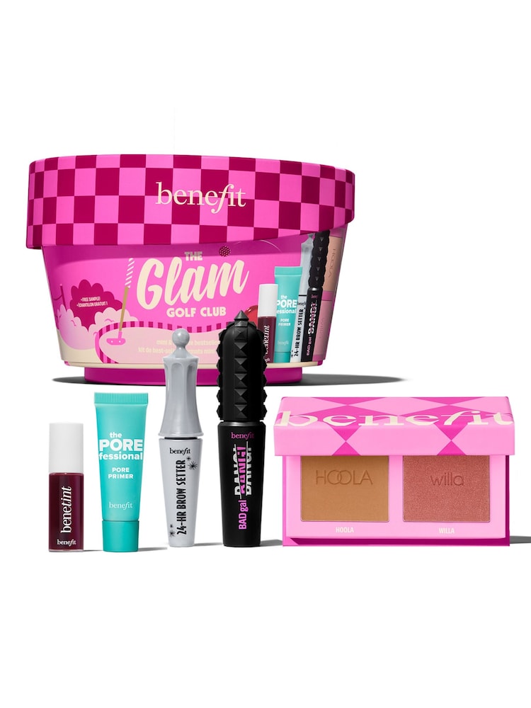 Benefit The Glam Golf Club, Full Face Makeup Gift Set 6 Piece (Worth Over £68) - Image 1 of 13