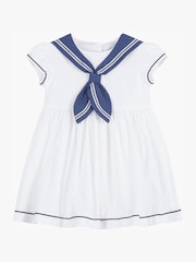 Trotters London Little Pale Philippa Sailor 100% Cotton Dress - Image 1 of 3