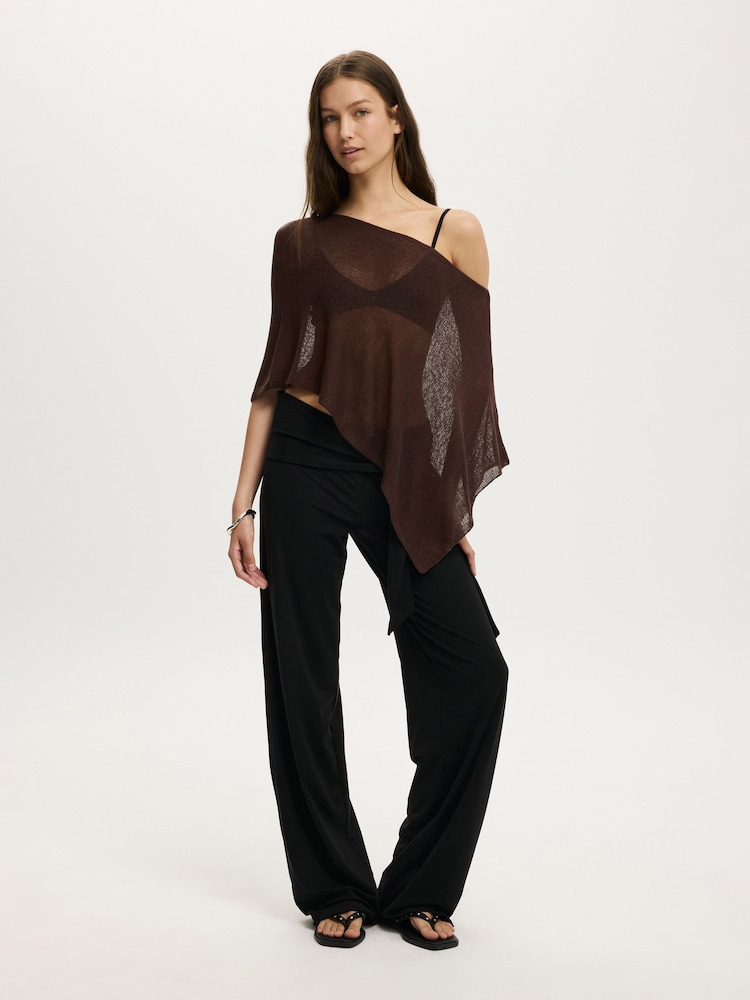 Cotton On Sheer Knit Poncho - Obraz 1 z 5 Cotton On Sheer Knit Poncho - Obraz 1 z 5