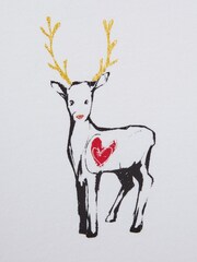 Reiss White Marli 9-14 yrs Cotton Reindeer Long Sleeve T-Shirt - Image 6 of 6