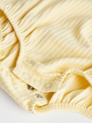 Blue/Yellow Frill Shoulder Baby Short Sleeve Bodysuits 2 Pack - Image 8 of 9