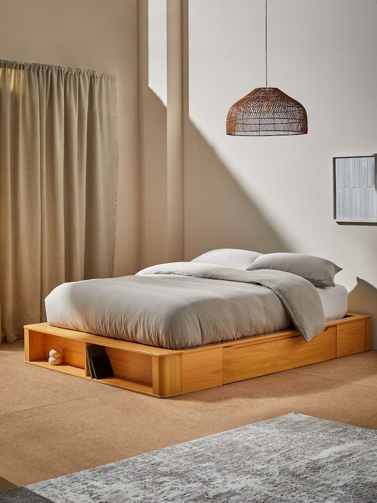 MADE.COM Oak Kano Platform Storage Bed - Image 1 of 4