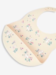 JoJo Maman Bébé Pink Ditsy Mouse 2-Pack Silicone Bib Set - Image 4 of 7