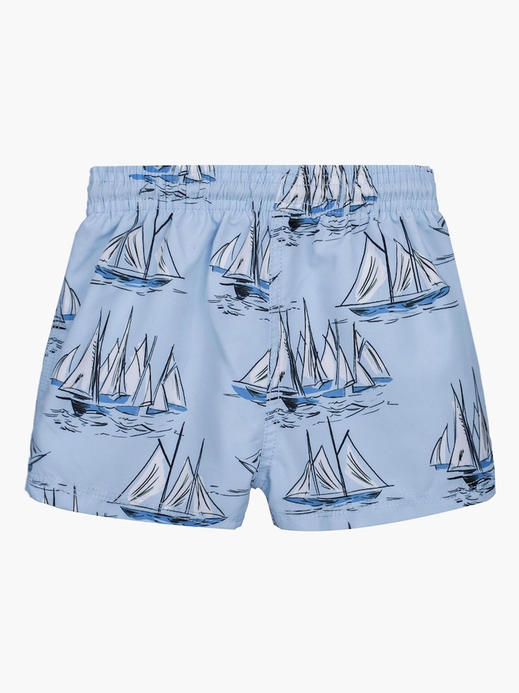 Trotters London Blue Little Sailboat Swimshorts - Image 2 of 3