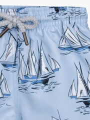 Trotters London Blue Little Sailboat Swimshorts - Image 3 of 3
