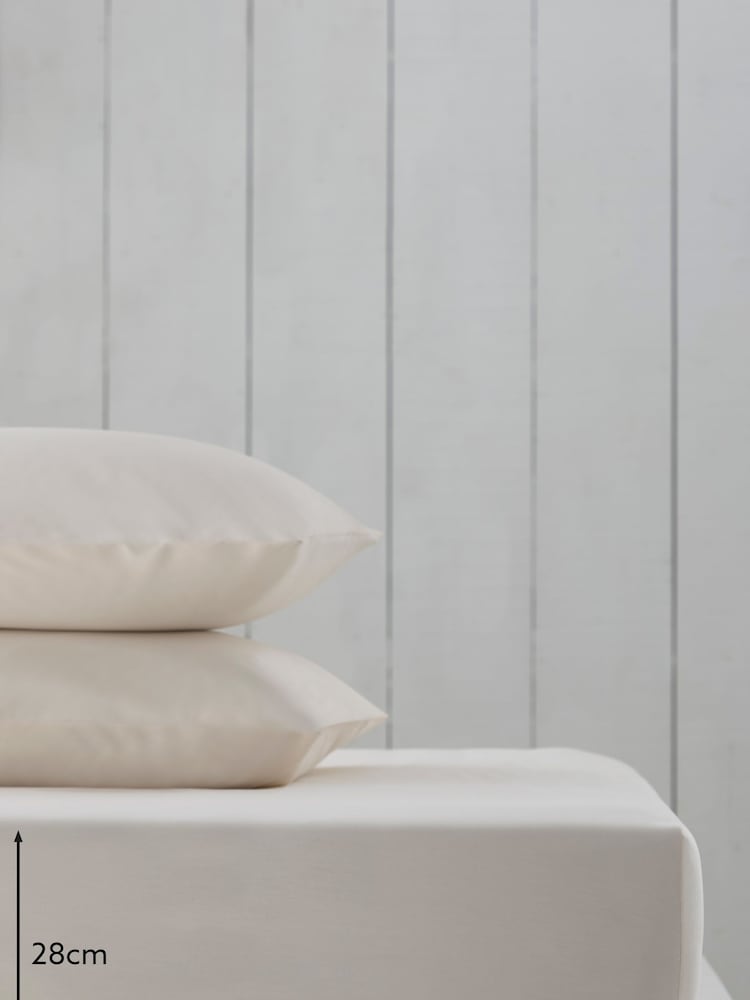 Cream Cotton Rich Fitted Sheet - Image 2 of 2