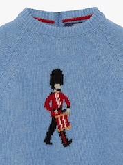 Trotters London Blue Little Marl Drumming Guardsman Jumper - Image 4 of 4