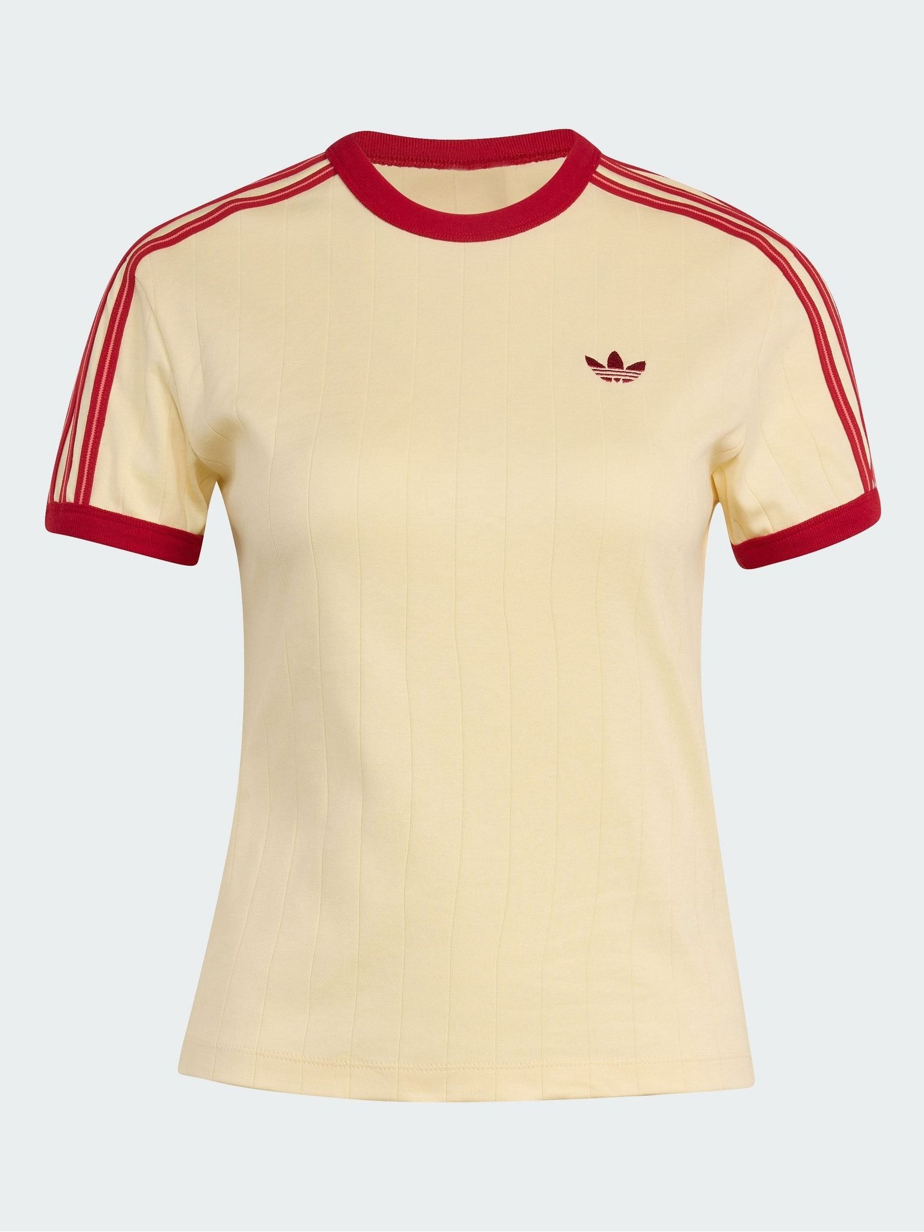 Buy adidas Originals Yellow Pinstripe Short Sleeve Slim T-Shirt