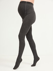 Black Maternity Cable Knit Tights - Image 2 of 3