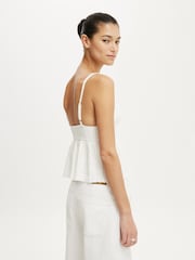 Cotton On White Greta Babydoll Tank - Image 3 of 5