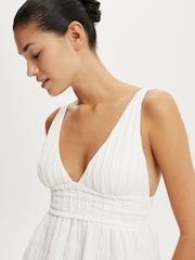 Cotton On White Greta Babydoll Tank - Image 4 of 5